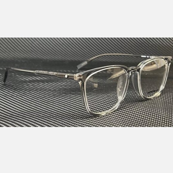 Mont Blanc 52mm Men's Clear Eyeglasses - Picture 3 of 5
